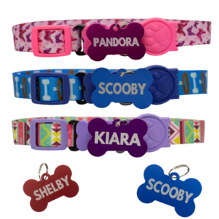 Coleira cachorro pequeno médio porte Com pingente de identificação personalizado em Oferta na Shopee