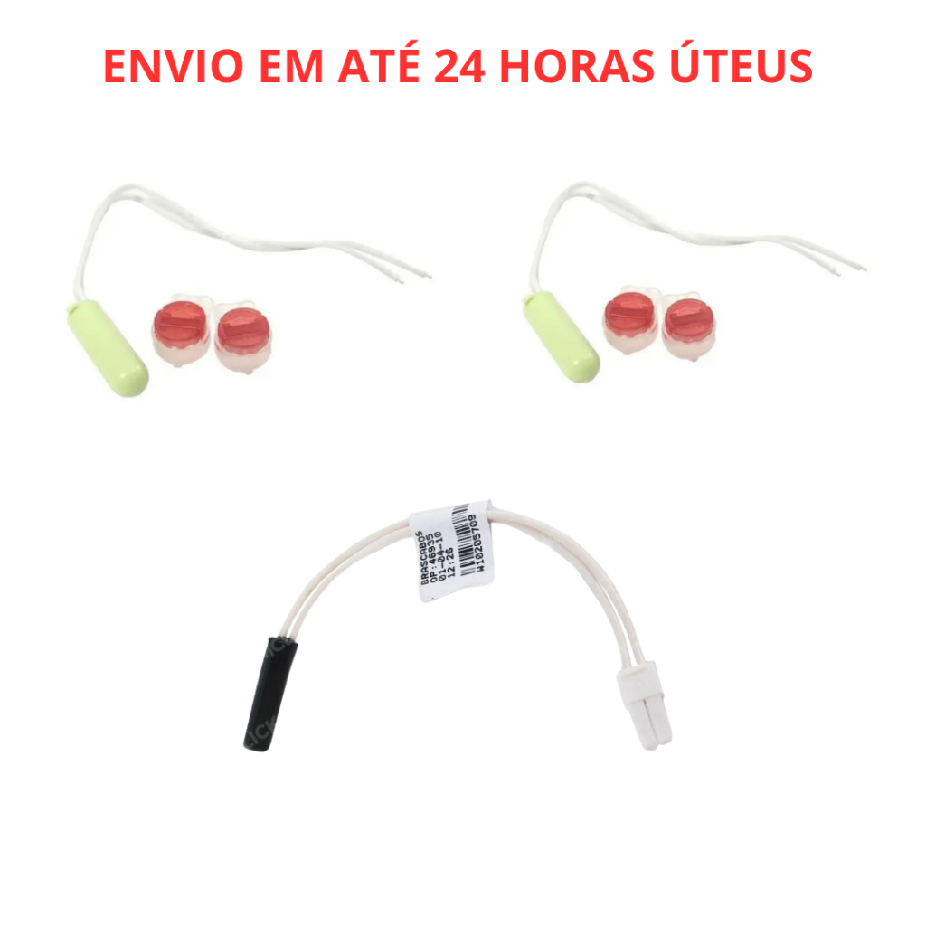 Kit Sensores Brast E Consul Temp. E Degelo Similar C/ Fusível Térmico Original - W10531315 - W10257565