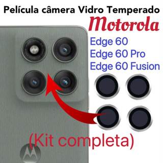 Kit 4 peças Película De Câmera Para Moto Edge 60 /Edge 60 Pro /Edge 60 Fusion Protetor De Lente Vidro Temperado Com Anel em Oferta na Shopee