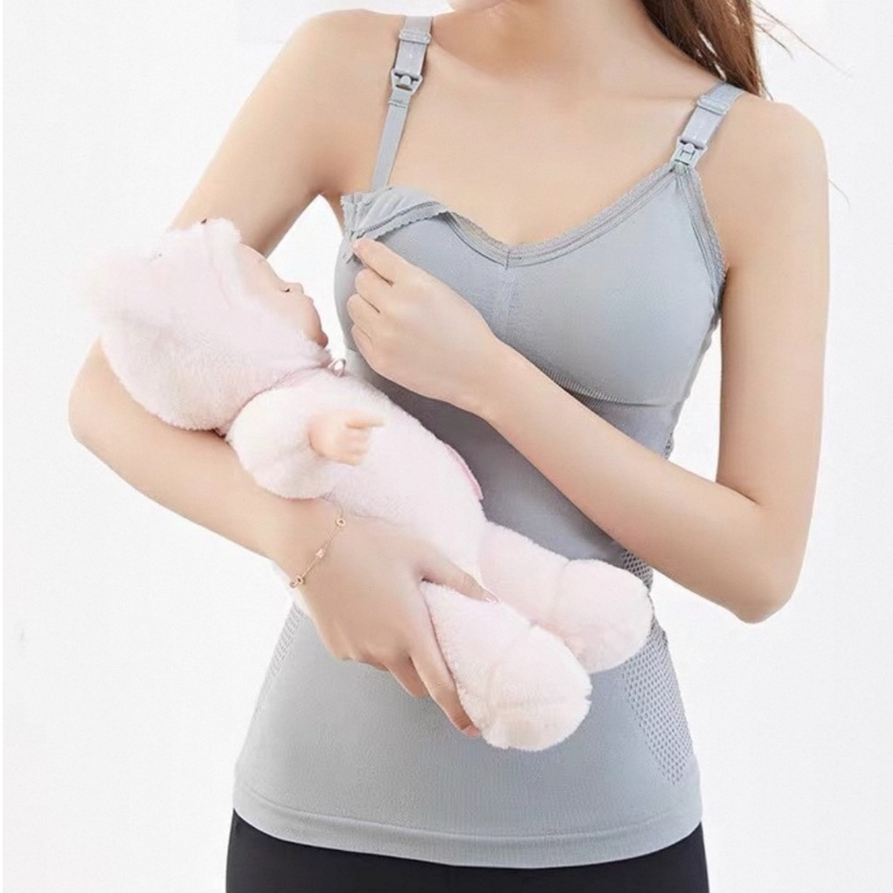 Regata De Amamentação Blusa Maternidade Bojo Removível Sem Aro em Oferta na Shopee