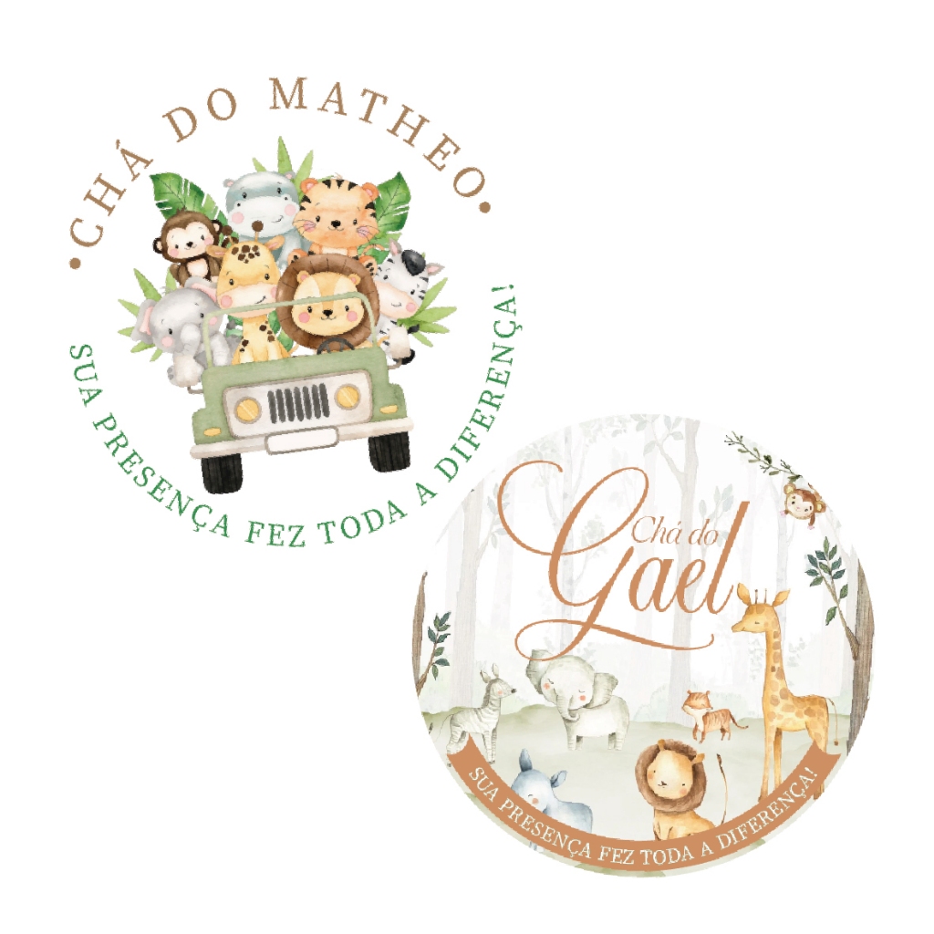 Etiquetas Adesivas chá de bebe/ chá de fralda menino e menina  4x4 ou 5x5 100 unidades PERSONALIZADO em Oferta na Shopee