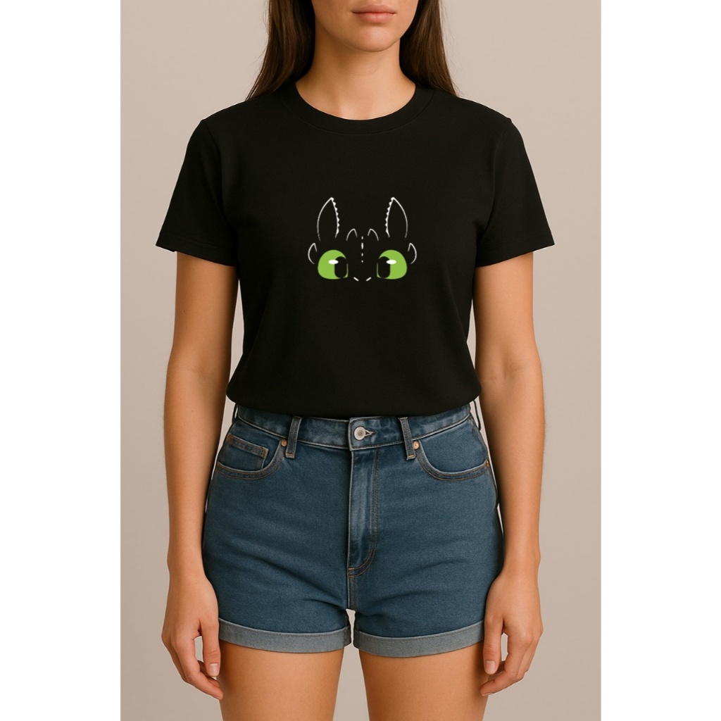 Blusa Camiseta T-shirt Personalizada Estampada Filme Como Treinar o seu Dragão Banguela Furia da Luz em Oferta na Shopee