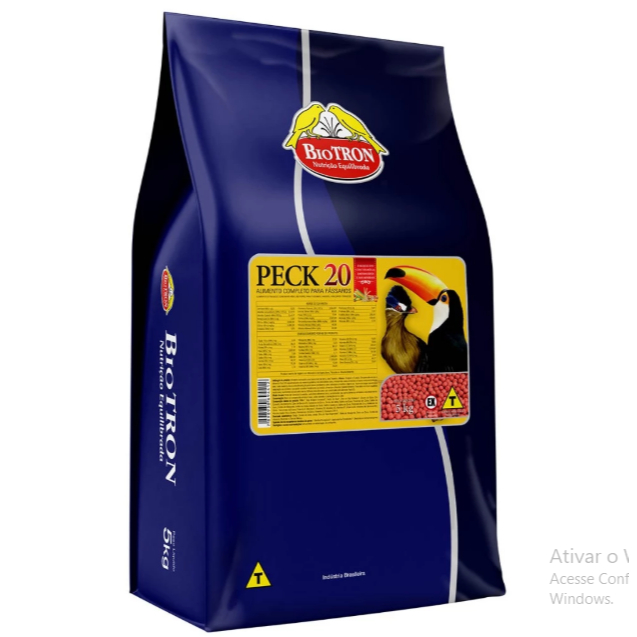 Biotron Peck 20 Alimento Extrusado Completo para Tucanos, Turacos, Mainá e Araçaris 5kg em Oferta na Shopee
