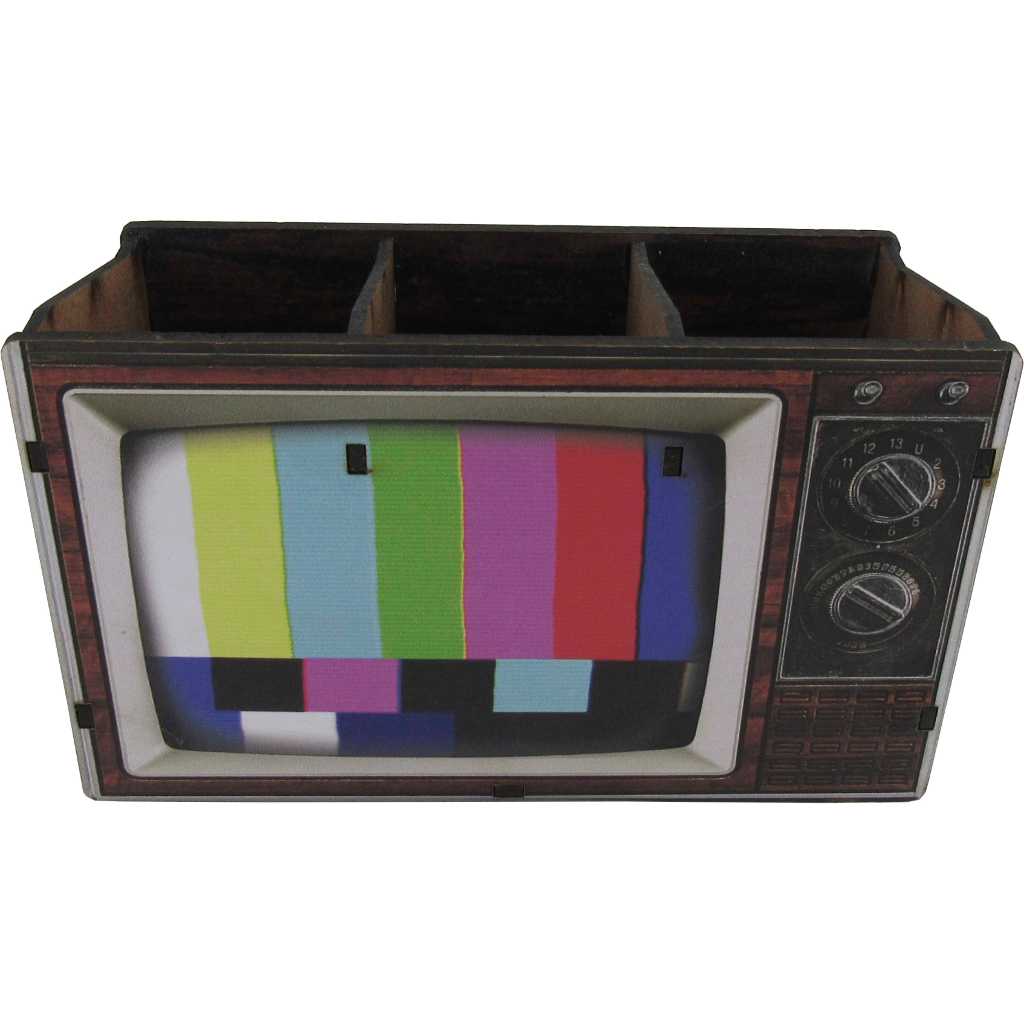 Porta Controle Remoto 3 Divisórias Decoração Televisão Mdf