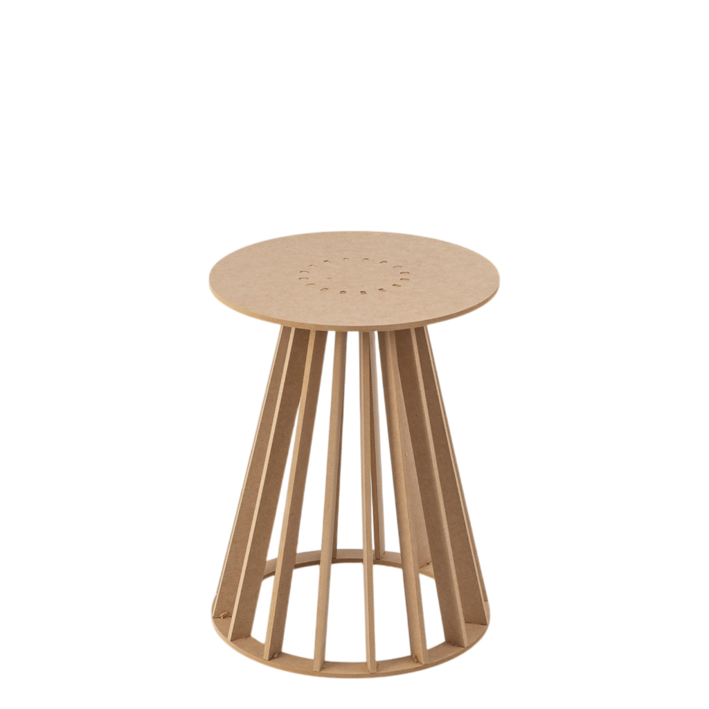 Mesa Cone Mdf P Decoração Sala Mdf Cru Vazada em Oferta na Shopee