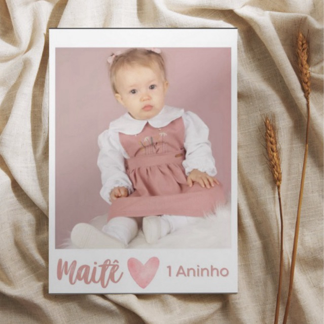 LEMBRANCINHA de Aniversário Personalizada Não DESBOTA | Festa de 1 Ano | Batizado | Aniversário 7,5x5,5
