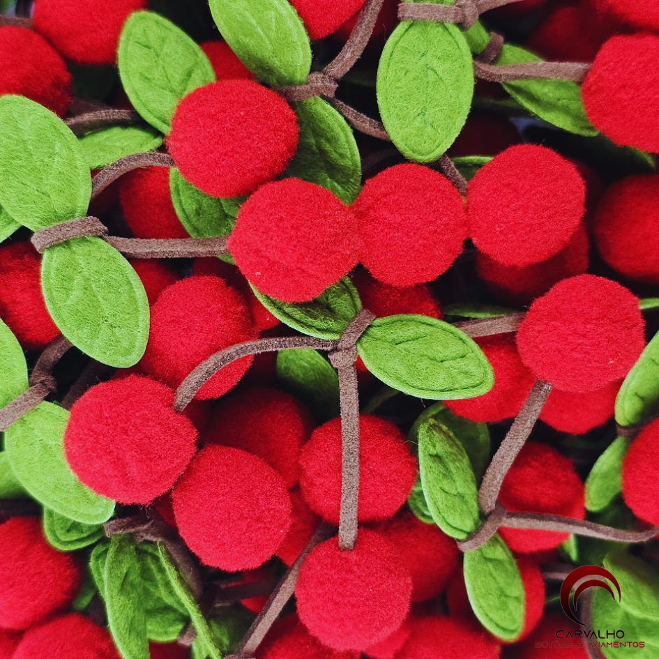 Aplique Cereja Pompom Com 50 - 100 Unidades Para Laços Tiaras Artesanato Decoração Infantil ENVIO RAPIDO