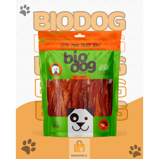 Petisco Natural BioDog Gourmet Cães - Soft Strips ou Soft Steak Sabor Frango 100g - Envio Rápido