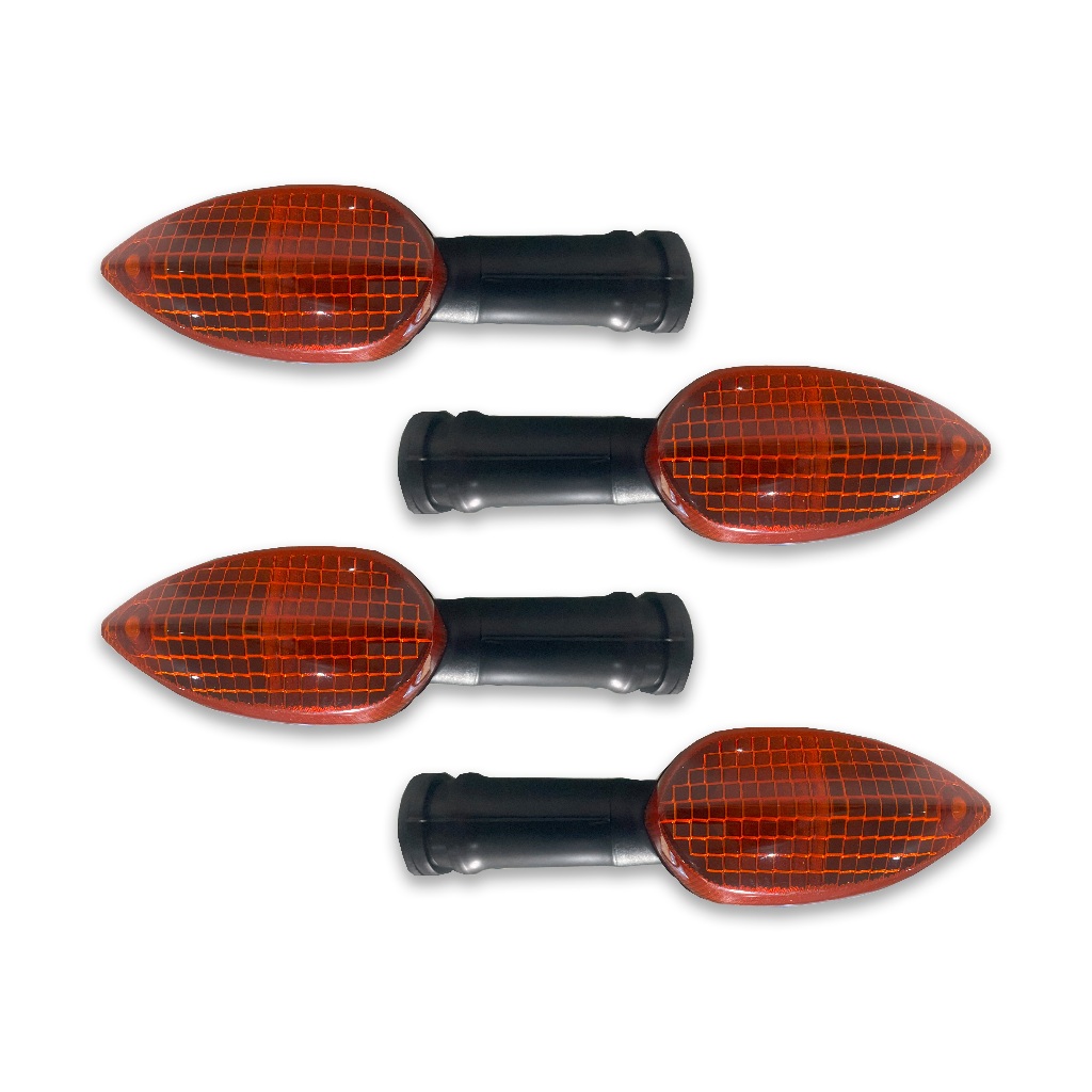 Pisca Seta Moto Factor Ybr125 Lente Laranja 4 Unidades