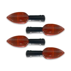 Pisca Seta Moto Factor Ybr125 Lente Laranja 4 Unidades