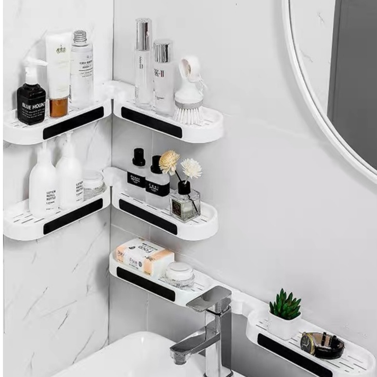 Suporte Organizador De Parede Plástico Para Banheiro Cozinha Sem Furos Rack em Oferta na Shopee