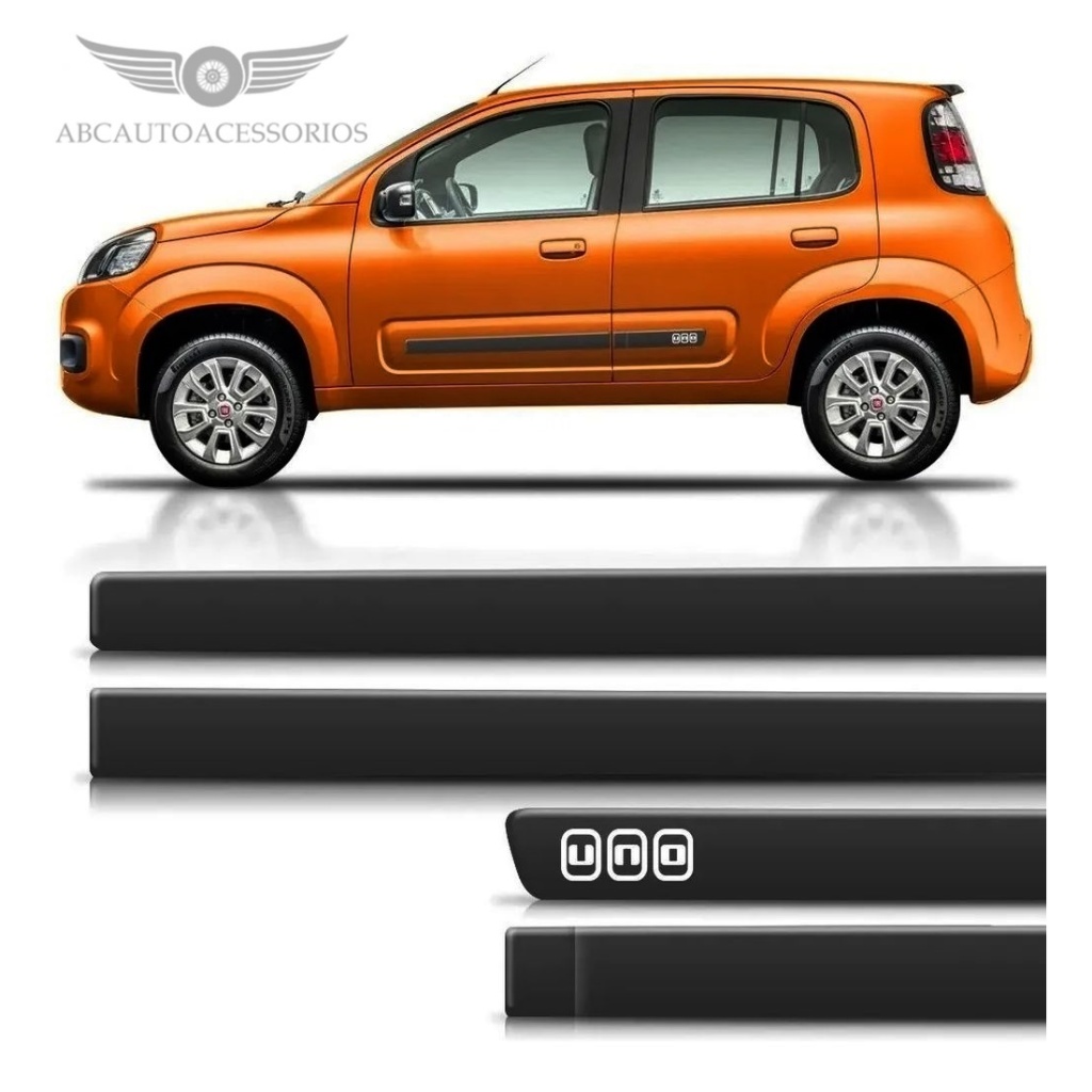 Friso Lateral UNO WAY 4 Portas Todos Modelos Personalizado COM NOME KIT AUTOCOLANTE