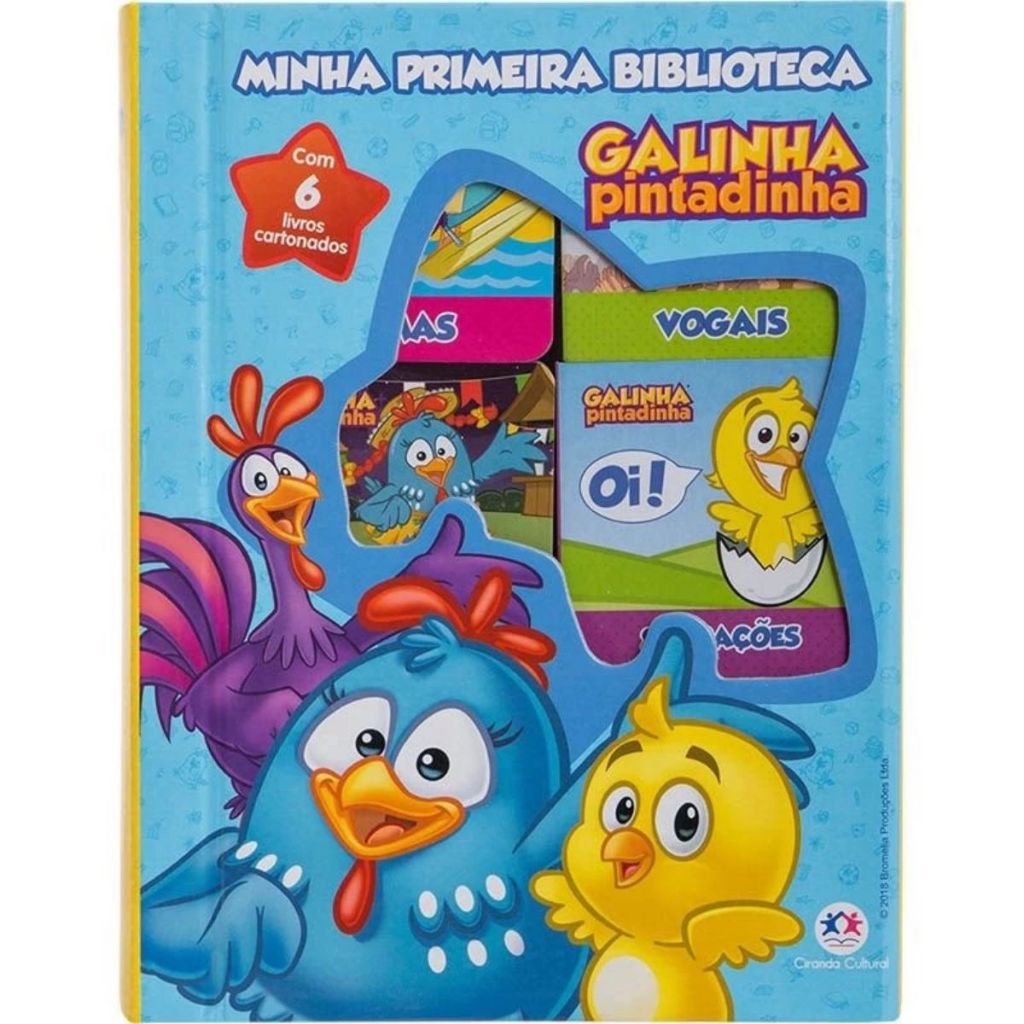 Box com 6 Minilivros Galinha Pintadinha - Minha primeira biblioteca em Oferta na Shopee