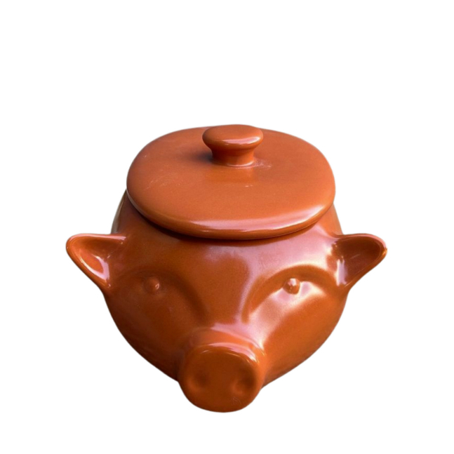 SopeiraFeijoadeiraTigelaPorcocomTampaemCerâmicaMédia1,5ml