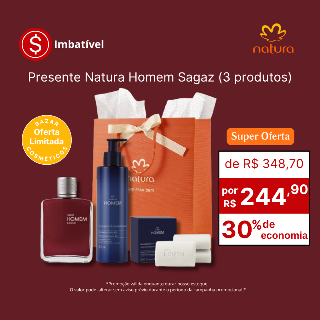 Kit Natura Homem Sagaz (3 produtos)