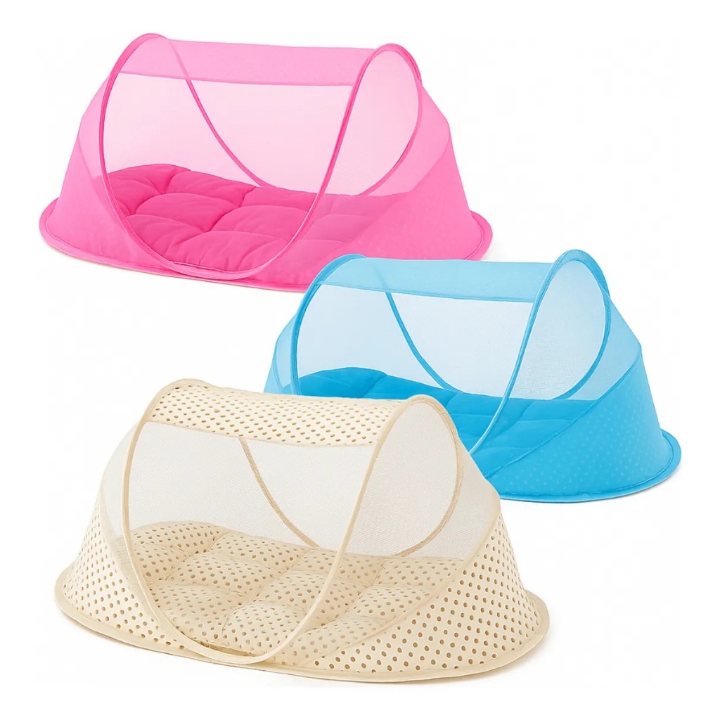 Berço Portátil Mosqueteiro Retrátil Bebê Música Tenda