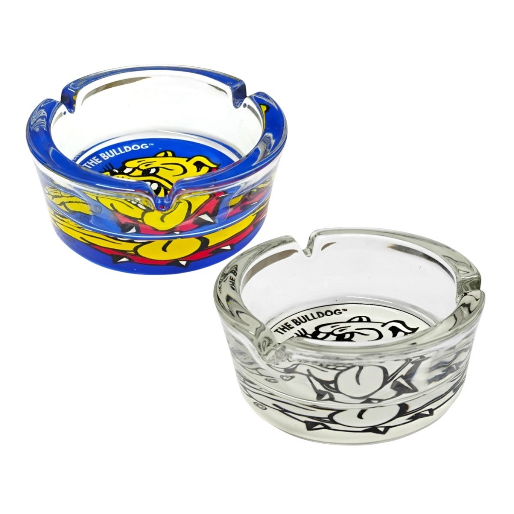 Cinzeiro de Vidro The Bulldog Amsterdam Premium Importado Vidro Alta Qualidade Logo The Bulldog