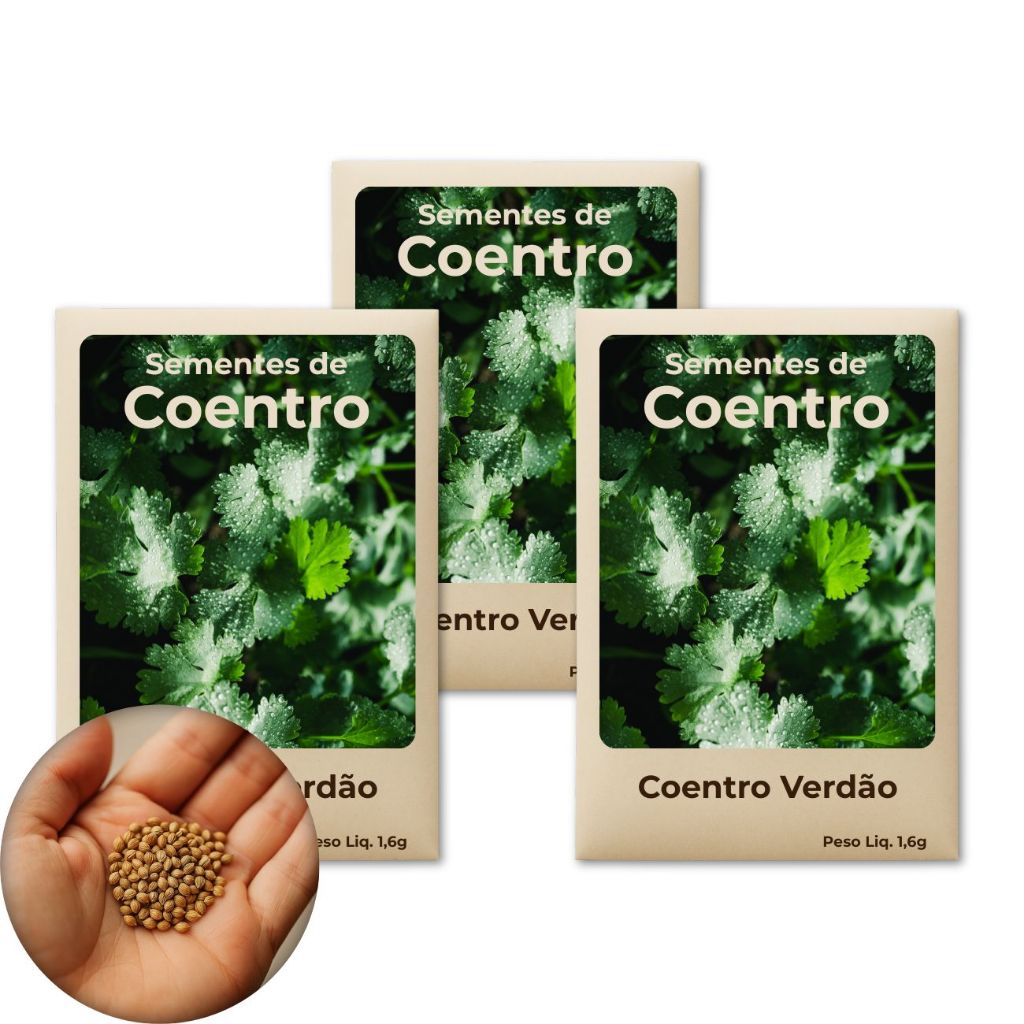 Comprar Semente Coentro Verdão Para Hortas Urbanas, Canteiros E Vasos - Kit 3Pct