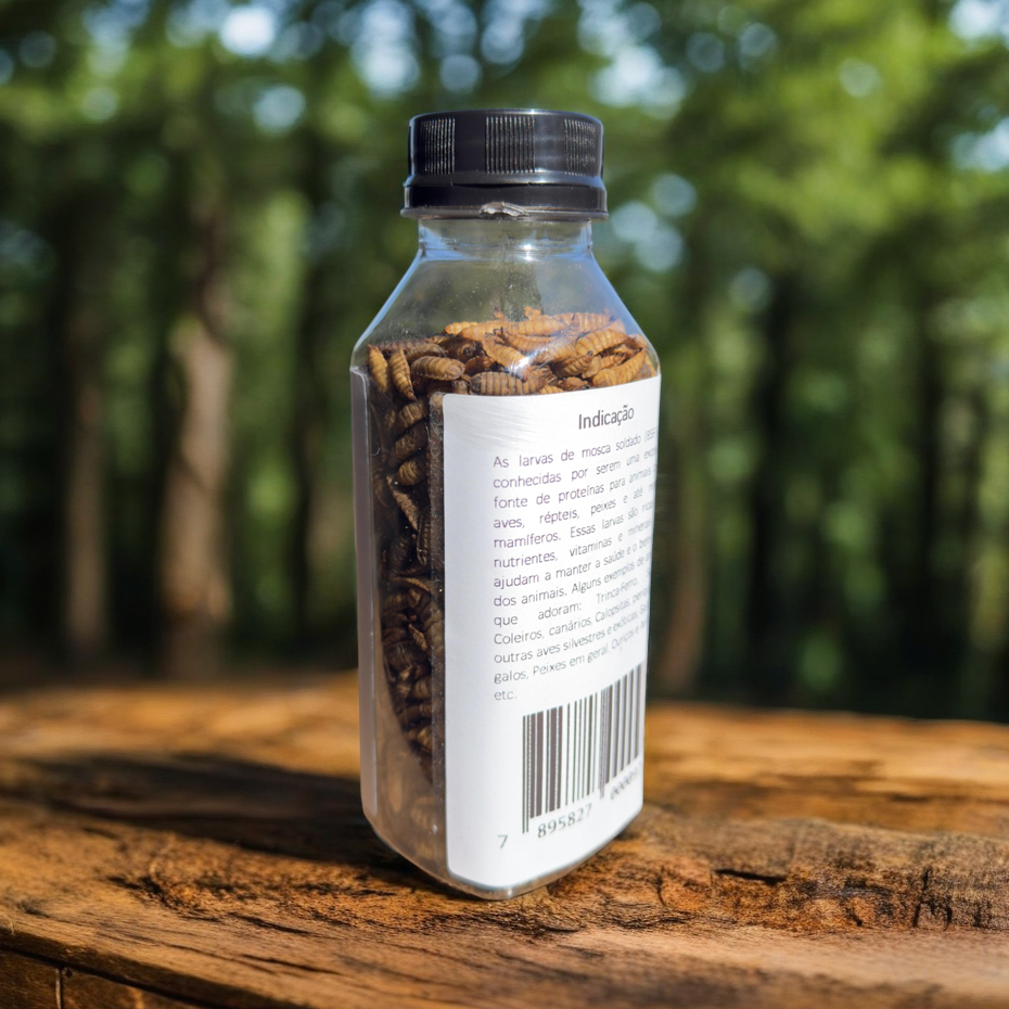 Isca Bicho da Laranja (Larva BSF) Desidratada - para Pesca de Tilápia, Pacu, Piau, Lambari, Piaba