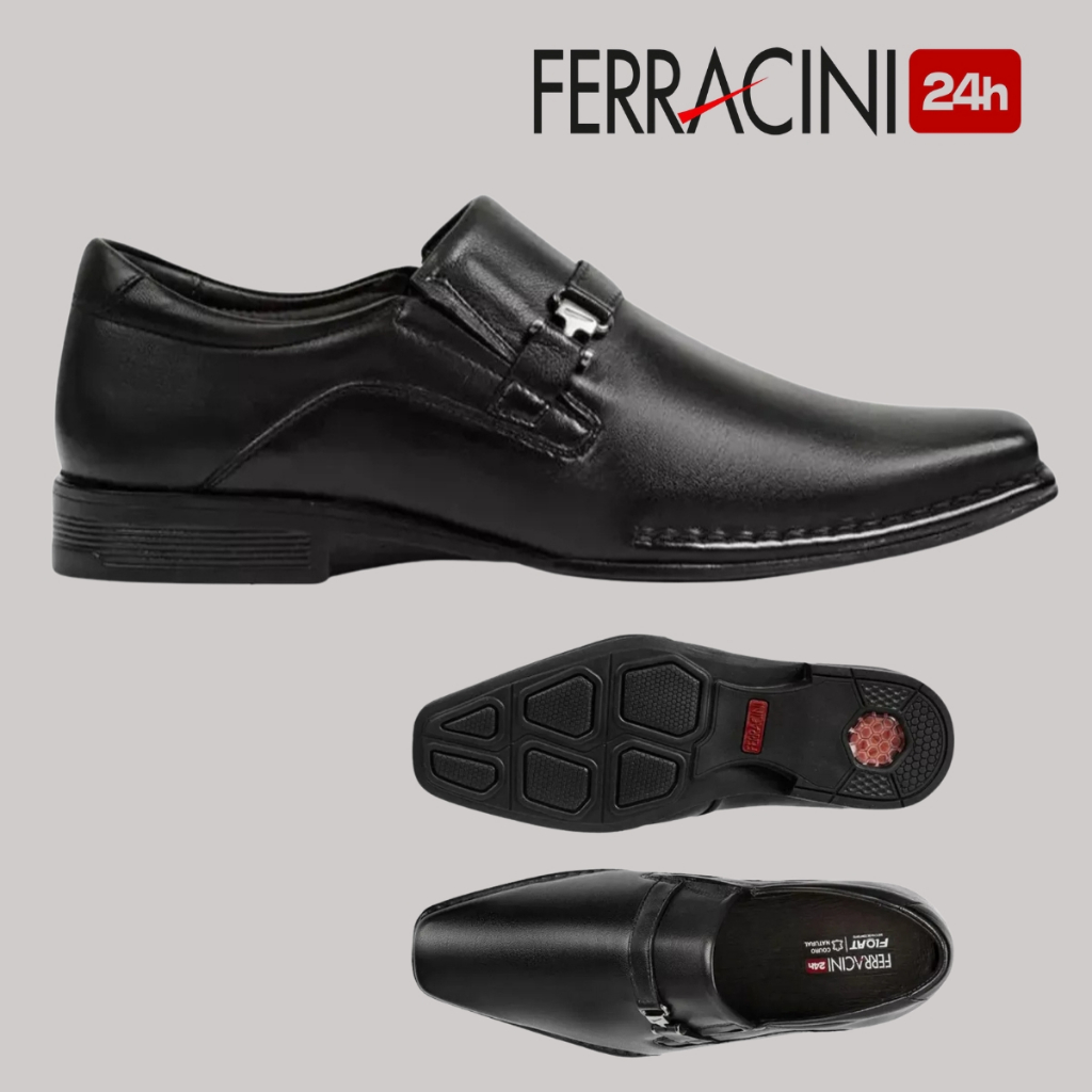 Sapato Ferracini Original Social Esporte Fino Couro Legítimo Confortável