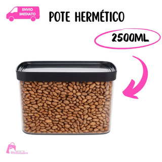 Pote Hermético Para Mantimentos 2500ml Porta feijão Farinha Grãos  Empilhável Helsim Cozinha Organização
