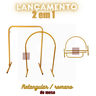 Suporte Mini Romano Retangular 2 em 1 Lançamento Têndencia Festas Enfeites em Oferta na Shopee
