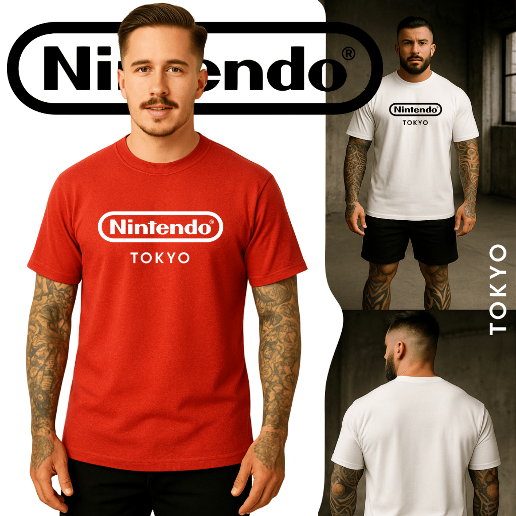 Camiseta Nintendo Streetwear Super Nintendo TOKYO Algodão