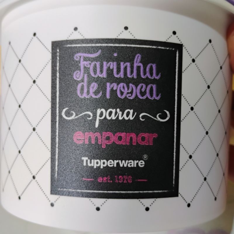 Caixa de farinha de rosca bistro tupperware capacidade para 500 gramas
