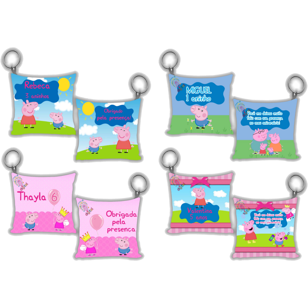 Almochaveiros Lembrancinha Chaveiro Tema Peppa Pig