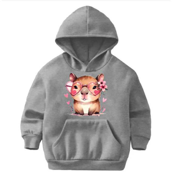 Blusa De Frio Capivara de oculos Menino/Menina Infantil Blusa