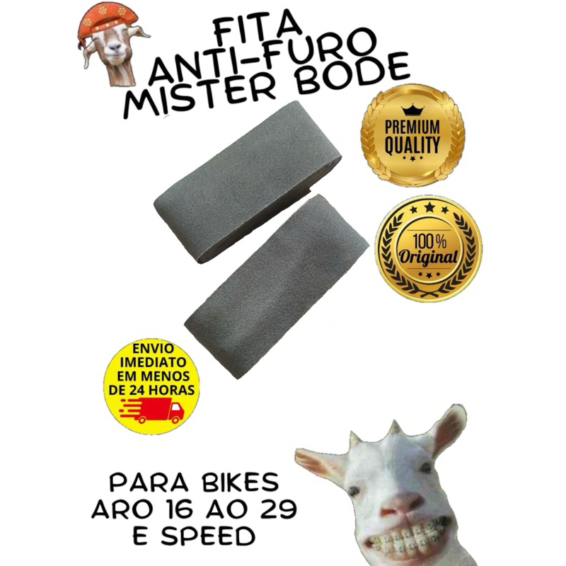 kit 2 Fitas couro Anti-Furo Mister Bode 🐐 para Bikes aro 29 (1 Par)