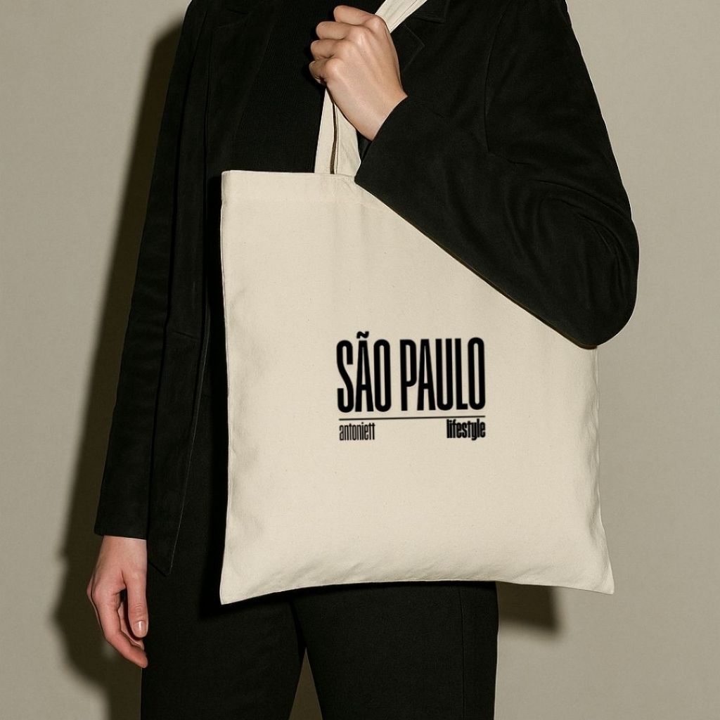 Ecobag Sacola Reforçada Algodão Cru 37x37cm Alça 60cm Ecológica São Paulo