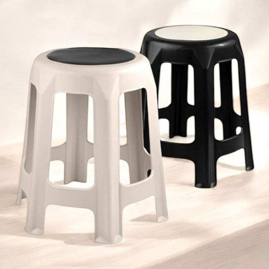Banqueta de Plástico Resistente Reforçada com 6 Pés em Oferta na Shopee