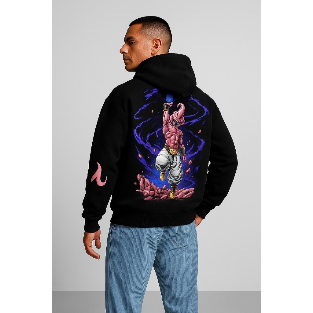 moletom plus size aftersoul kid boo dragon ball z unissex 3 cabos 100% algodão streetwear geek