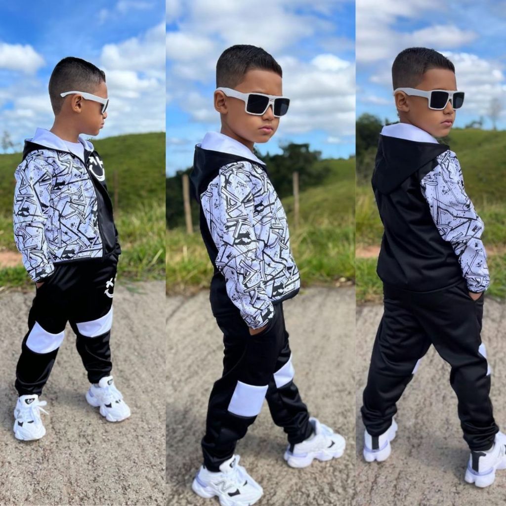 Conjunto de inverno infantil masculino Roupa de inverno infantil Moletom Alta qualidade Casaco Capuz Calça Com Elastico