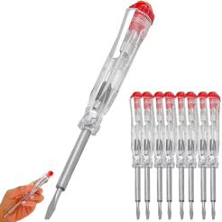 Kit 10 Chave Teste Energia100 A 500V 7cm Transparente Com Luz Indicativa Tensão Residência Comércio