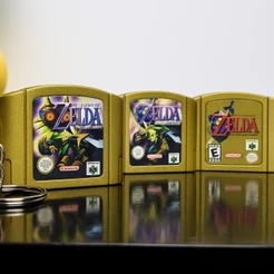 Chaveiro Cartucho Dourado Zelda N64 – Edição Especial com Argola Italiana