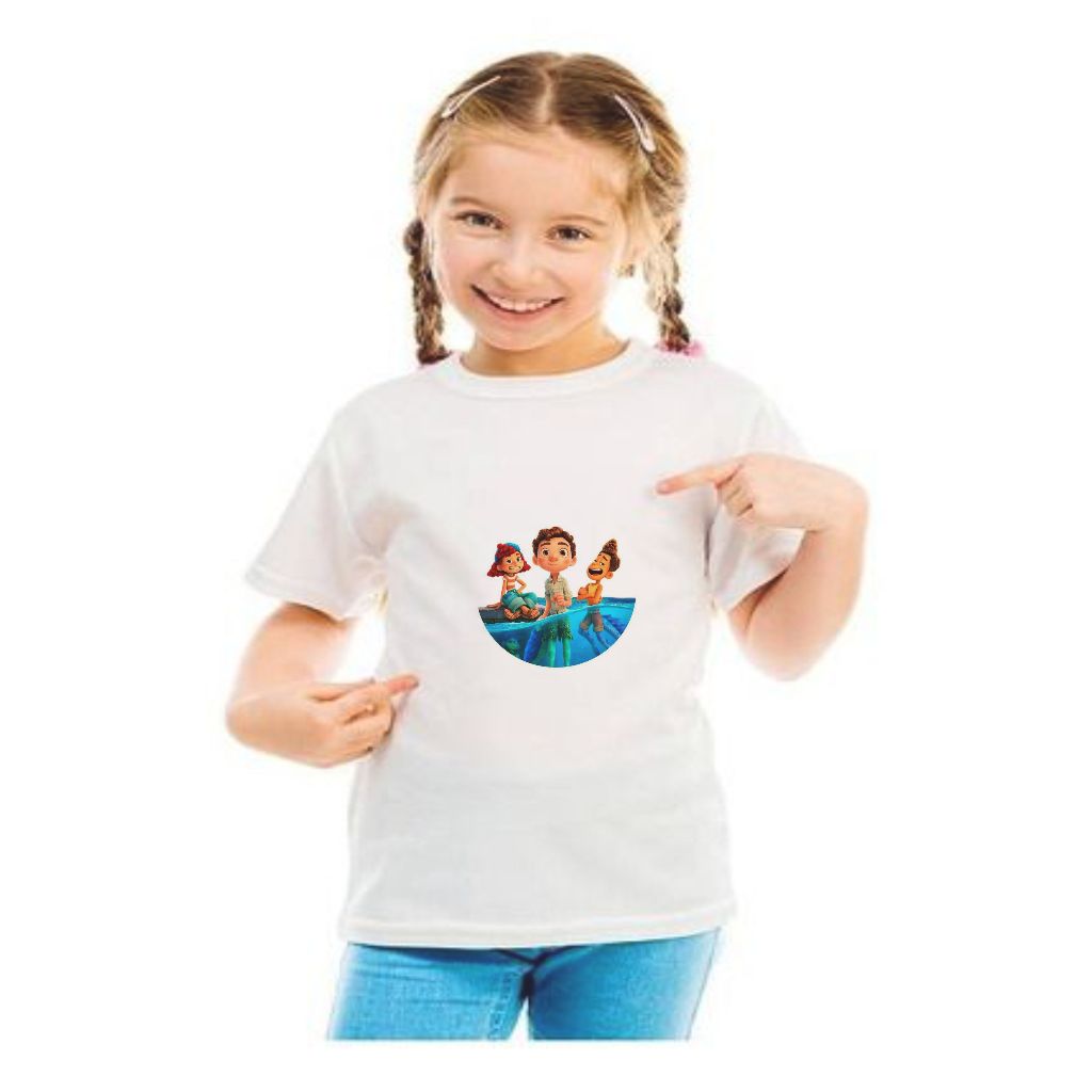 CAMISETA UNISSEX  ADULTA E INFANTIL,DESENHO ANIMADO,FILME,FILME LUCA,MODA PLUS SIZE