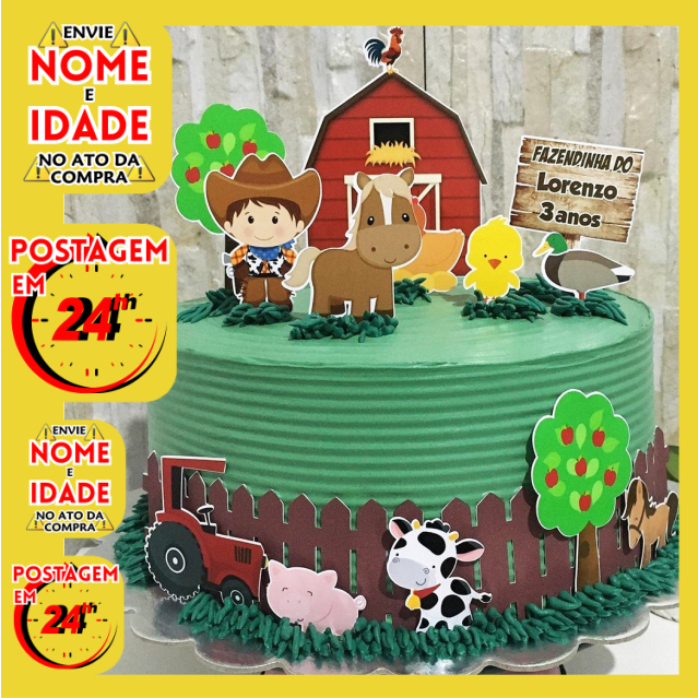 Topo de Bolo Fazendinha - Comprar com Melhor Preço em Padaria