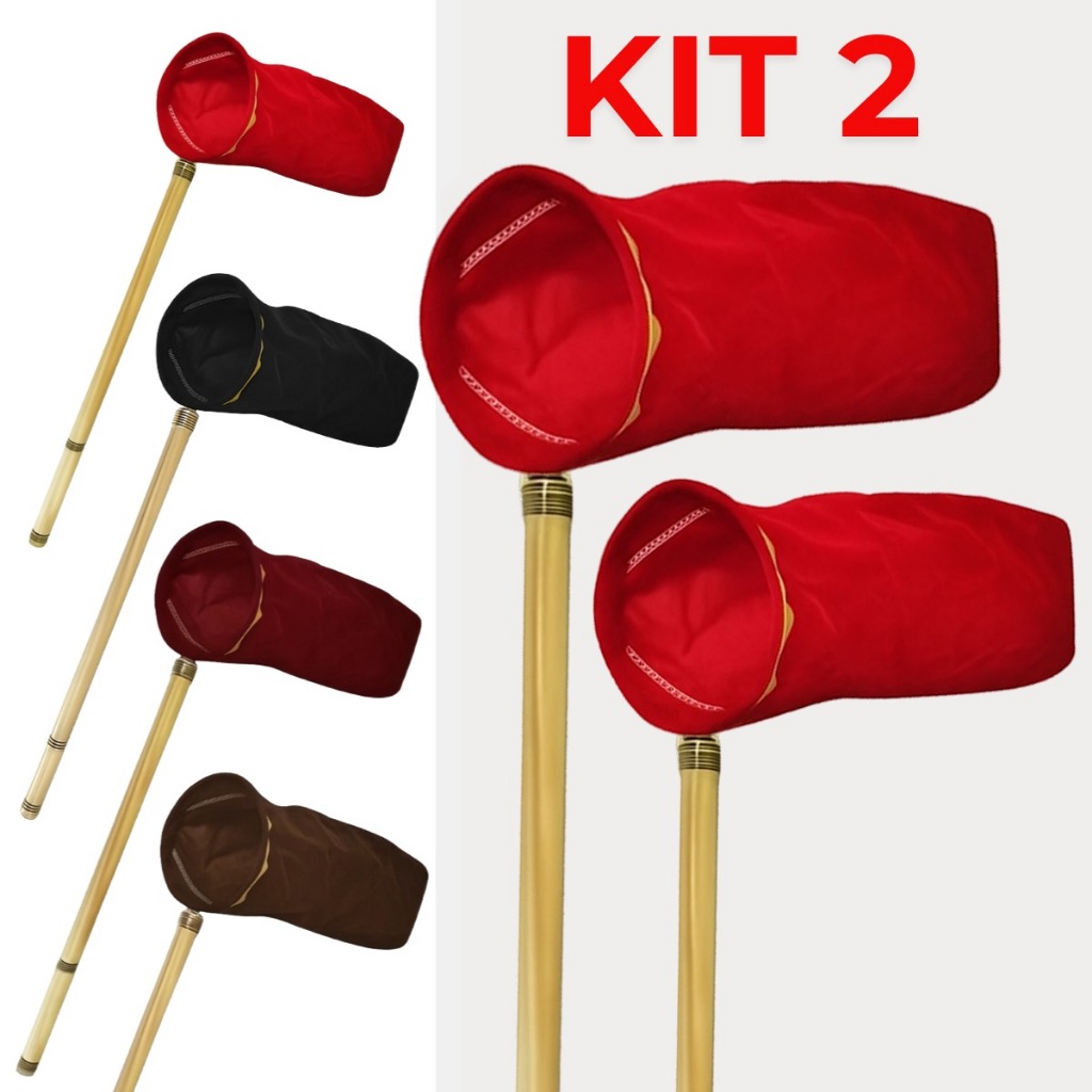 Kit 2 Salvas Cabo De Madeira P/ Coletas Ofertas E Dízimos - Igrejas Cristãs