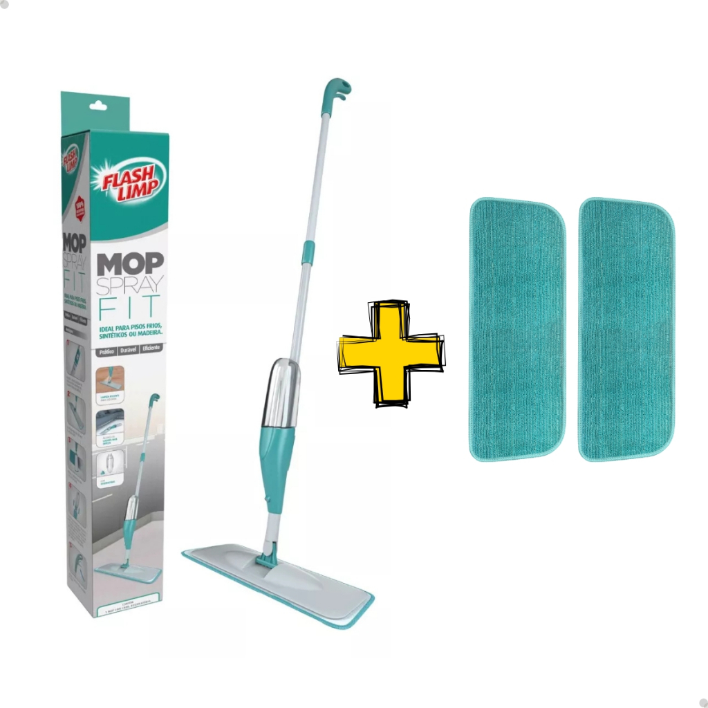 Mop Spray Fit Rodo Inteligente Vassoura com Microfibra Flash Limp MOP0556 Refil