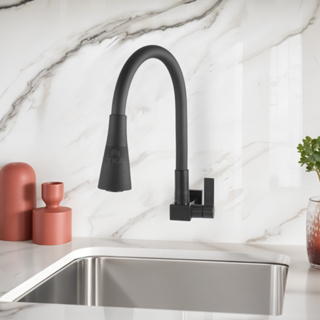 Torneira Gourmet Preta Flexível De Parede Pia Cozinha Arejador 02 Modos Abs Premium Diamante em Oferta na Shopee