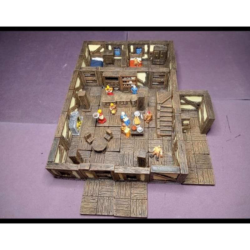 cenário para rpg taverna pintado