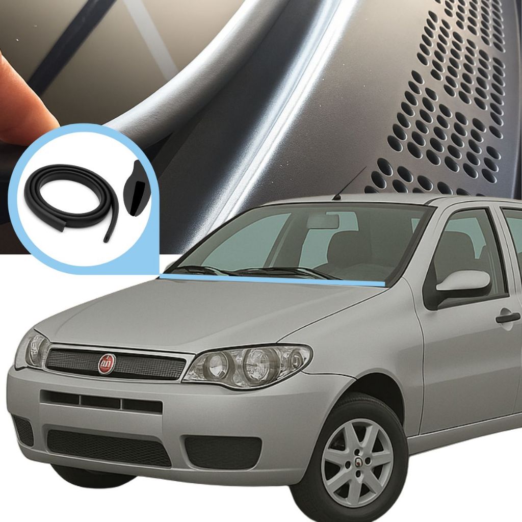 Borracha Friso Acabamento Churrasqueira Parabrisa Fiat Palio