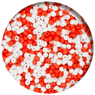 Miçanga Mix Branca e Vermelha para Guia Umbanda Candomblé 11/0 [1.5x3.0mm] em Oferta na Shopee