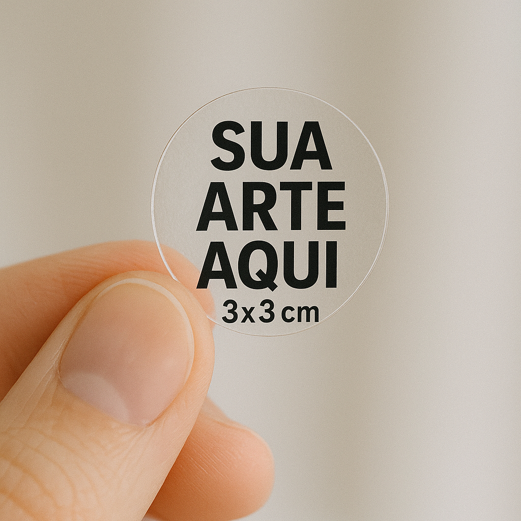 Etiquetas Adesivas Vinil Transparente Personalizado Duráveis, à Prova d’Água