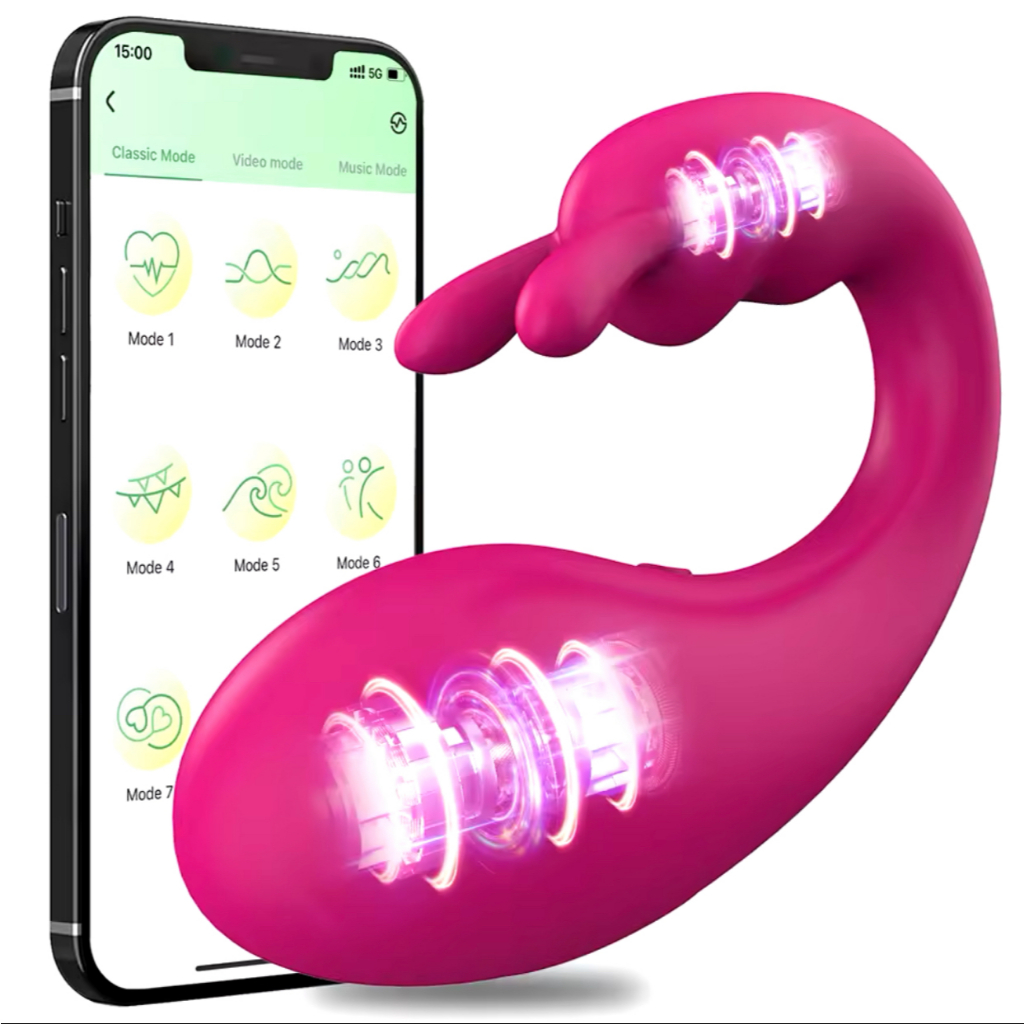 Vibrador POTENTE com 2 MOTORES aplicativo app controle a distancia bluetooth em Oferta na Shopee