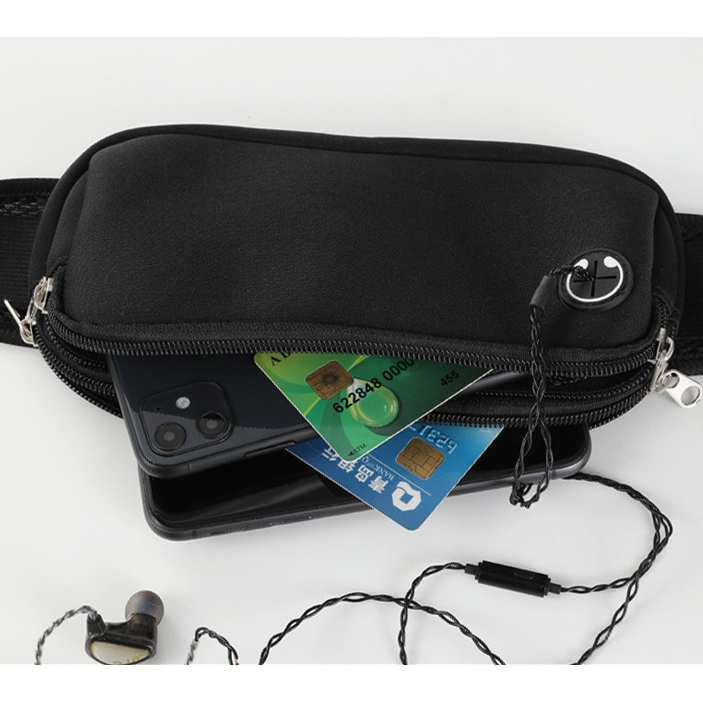 Pochete esportiva à prova d'água para atividades, bolsa de cintura para corrida armazenamento multicamadas em Oferta na Shopee