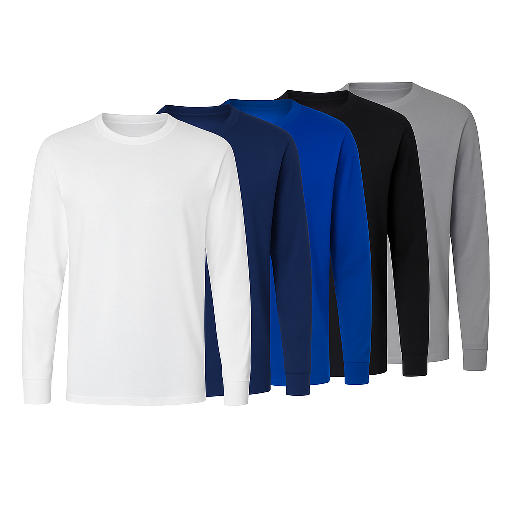 kit 5 camisas masculina manga longa dry fit poliester academia