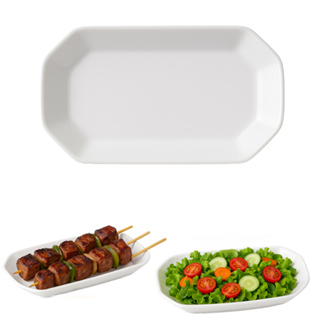 Travessa Bandeja Pequena Branca de Melamina Para Servir Salgados Lanches e Porções 27 cm em Oferta na Shopee